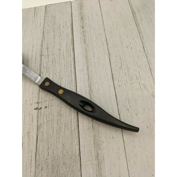 Stanley Stainless Steel Cake Pie Spatula Server Serrated 12 1/4" Black Handle - Picture 5 of 7
